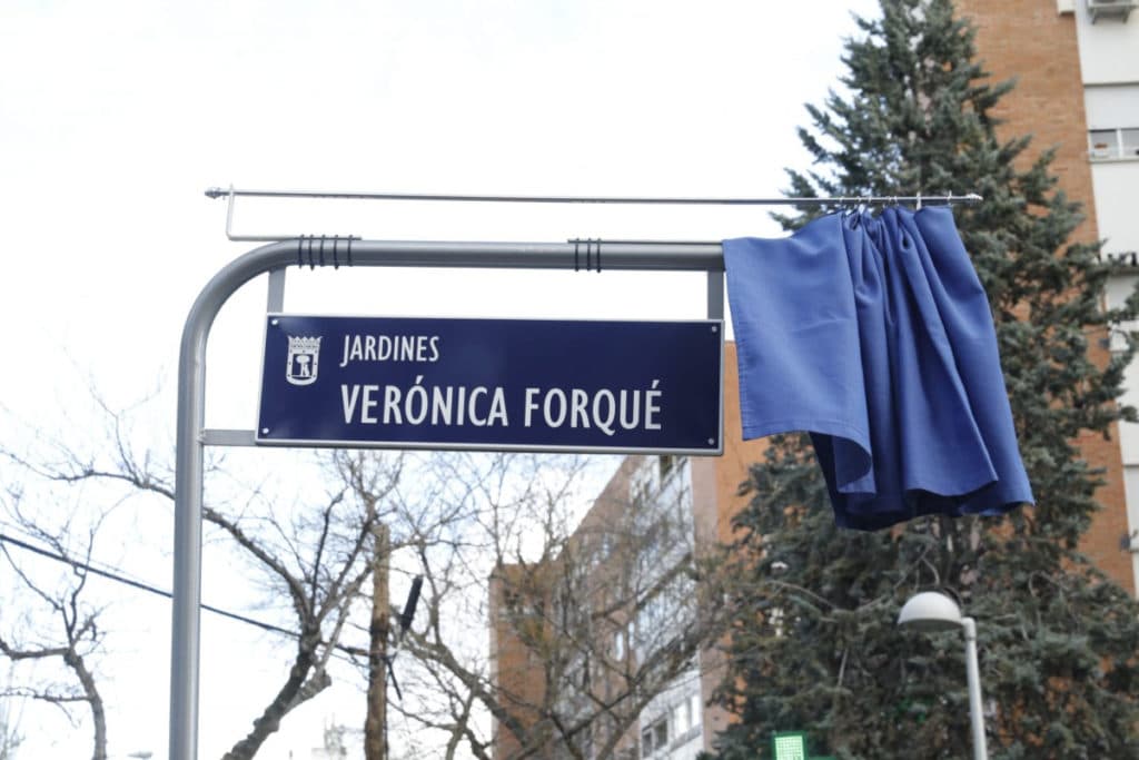 Verónica Forqué da el nombre desde hoy a unos jardines en Chamartín
