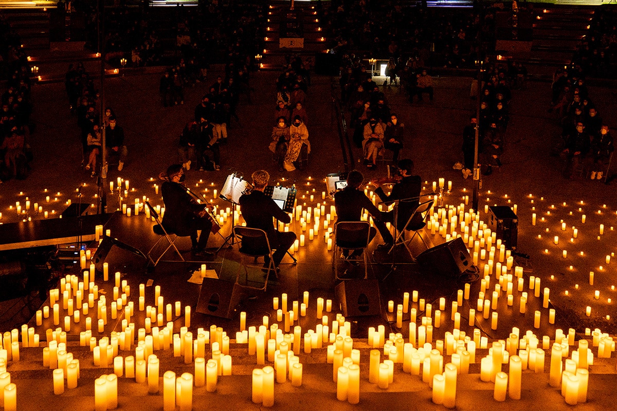 Concierto Candlelight al aire libre en el parque Tierno Galván de Madrid