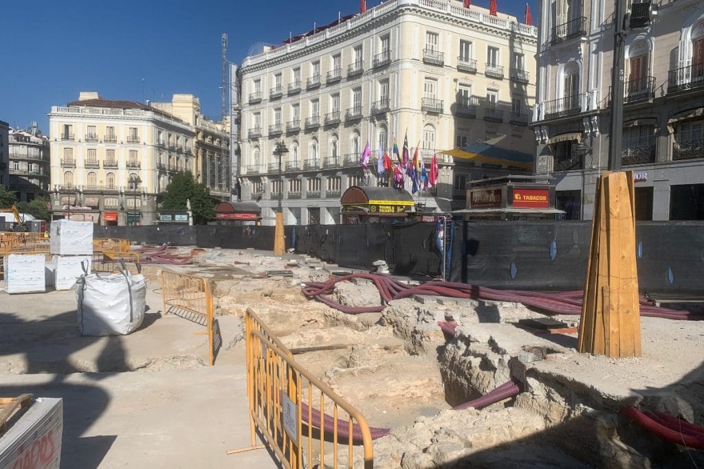 Los restos arqueológicos de las obras de la Puerta del Sol no serán conservados