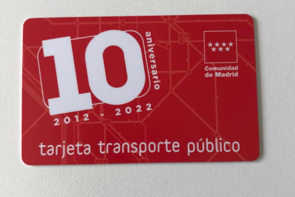 Madrid lanza una edición limitada de la tarjeta transporte por su 10 aniversario