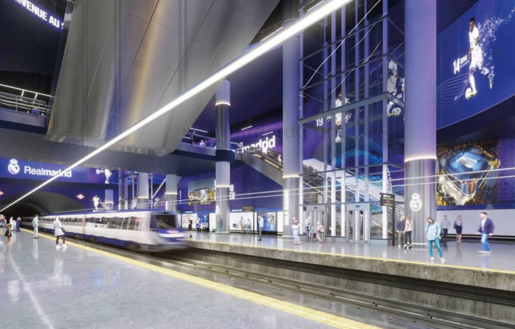 La estación de Metro del Bernabéu será como un museo del Real Madrid