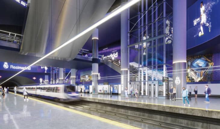 La estación de Metro del Bernabéu será como un museo del Real Madrid