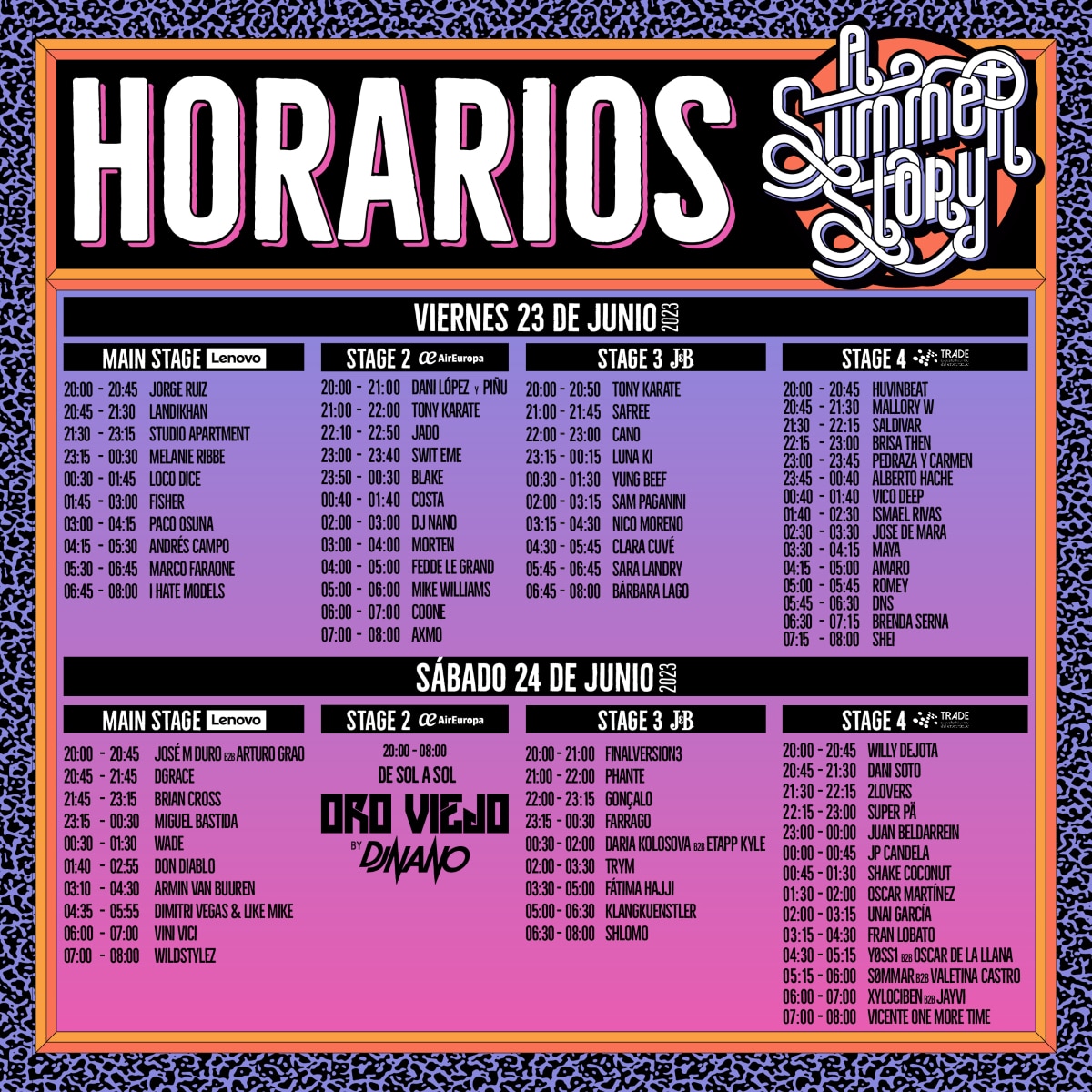 Horarios A Summer Story