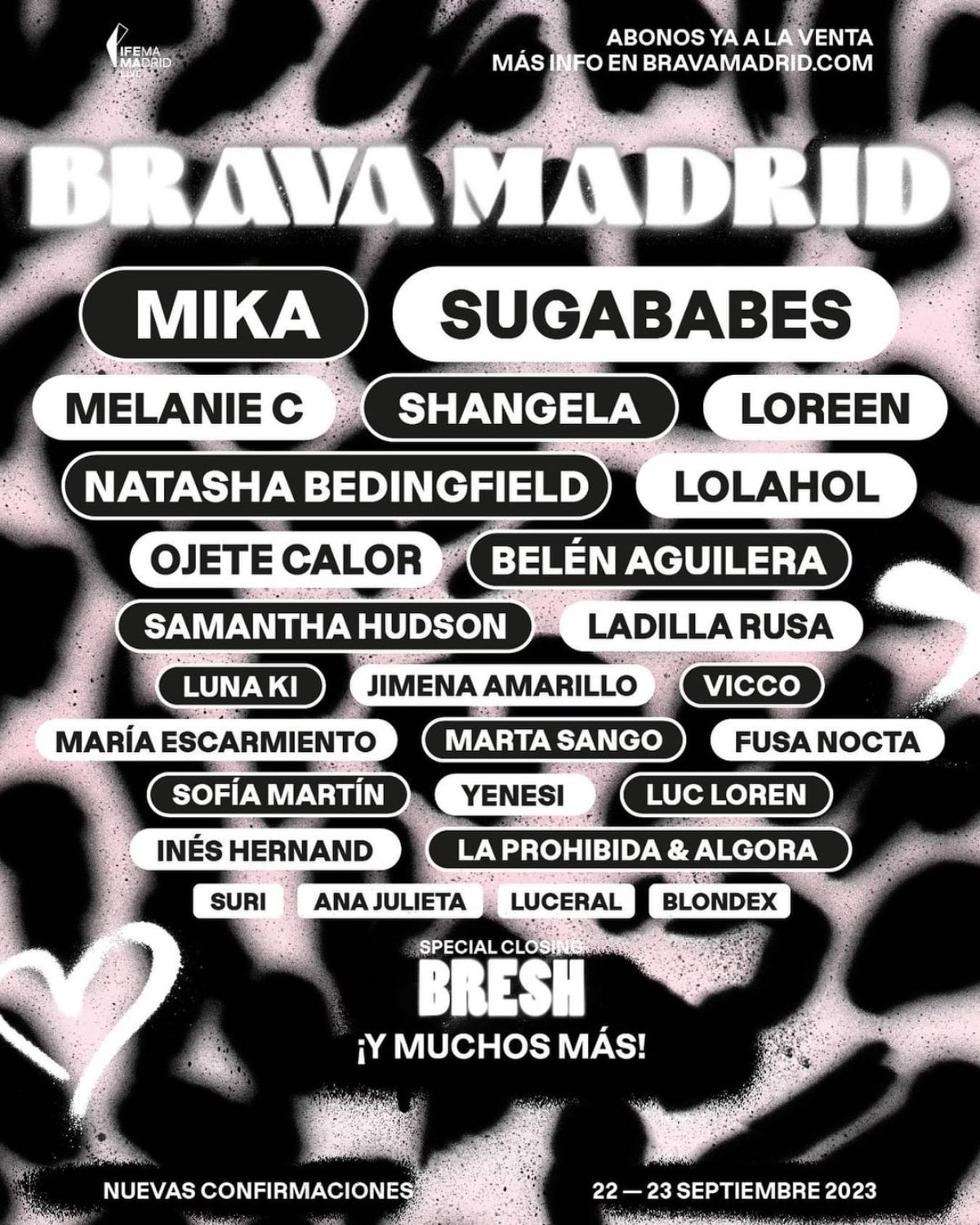 Brava Madrid - cartel festival de música