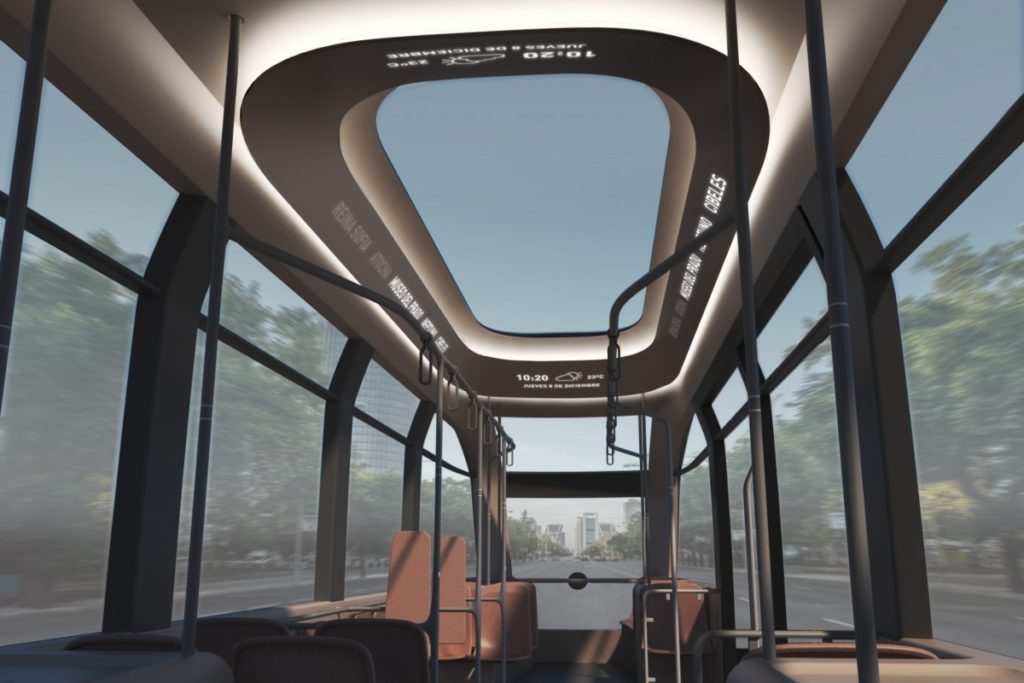 El primer autobús futurista de Madrid será completamente acristalado